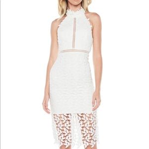 Bardot white lace dress